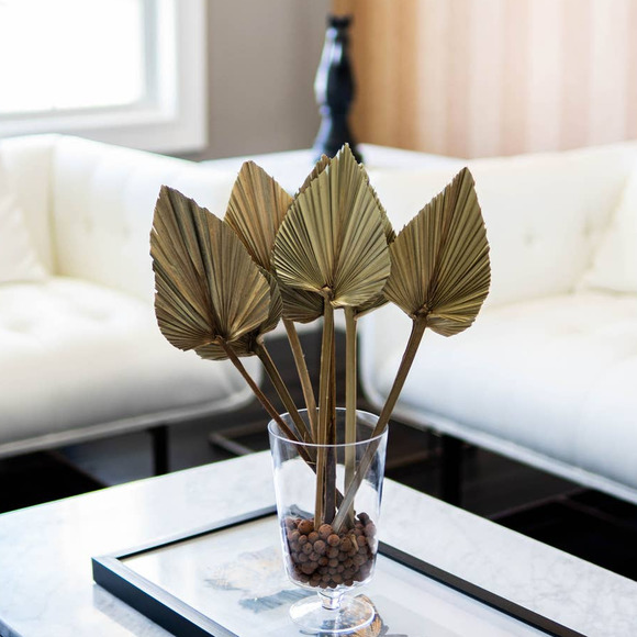 Dried Palm Leaves Pack of 5 Heart Oval Shape Dried Palm Spears - Picture 5 of 6